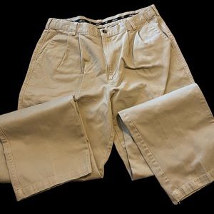 Vintage men’s Lucchese 36X34 khaki dress slacks front pleated replace buttons